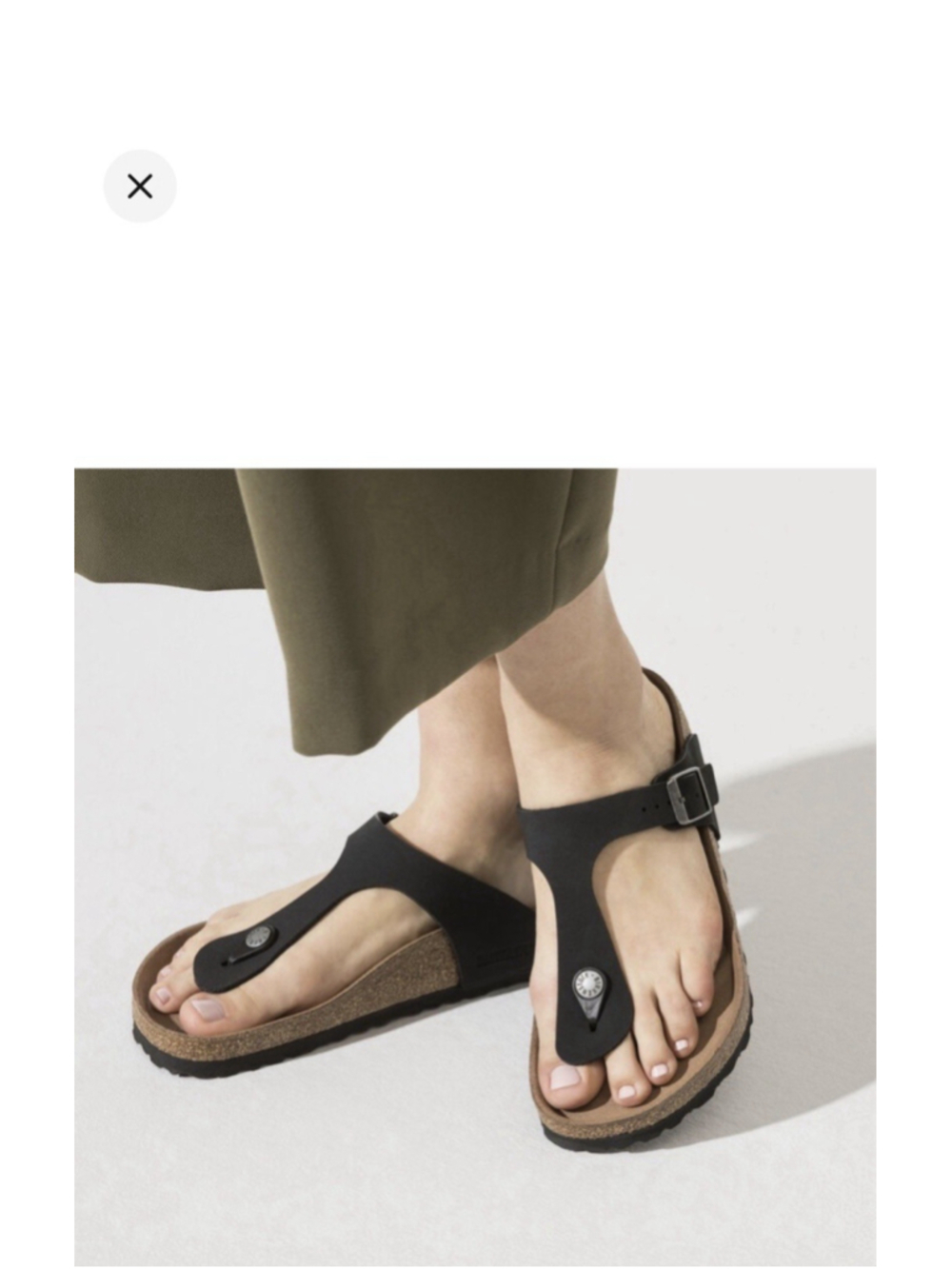 Birkenstock Gizeh Black Birko-Flor Thong Sandals EU 37 US 6.5 Regular wide